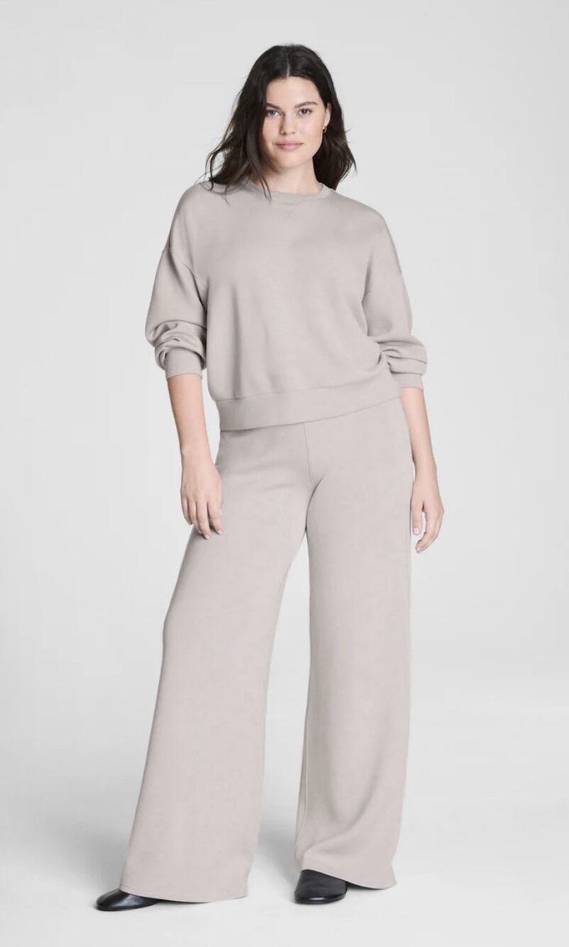 Spanx Air Essentials Wide Leg Pants •XL• Taupe Nude Travel 50239 $149